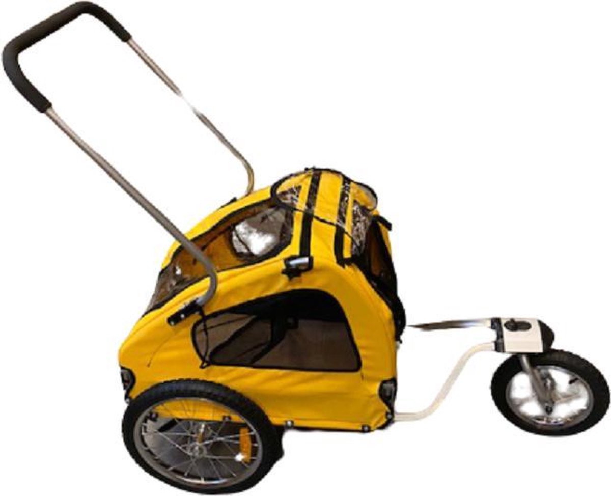 Topmast Fietskar Trailer Hondenaanhanger Hondenfietskar | Jogger Large Geel