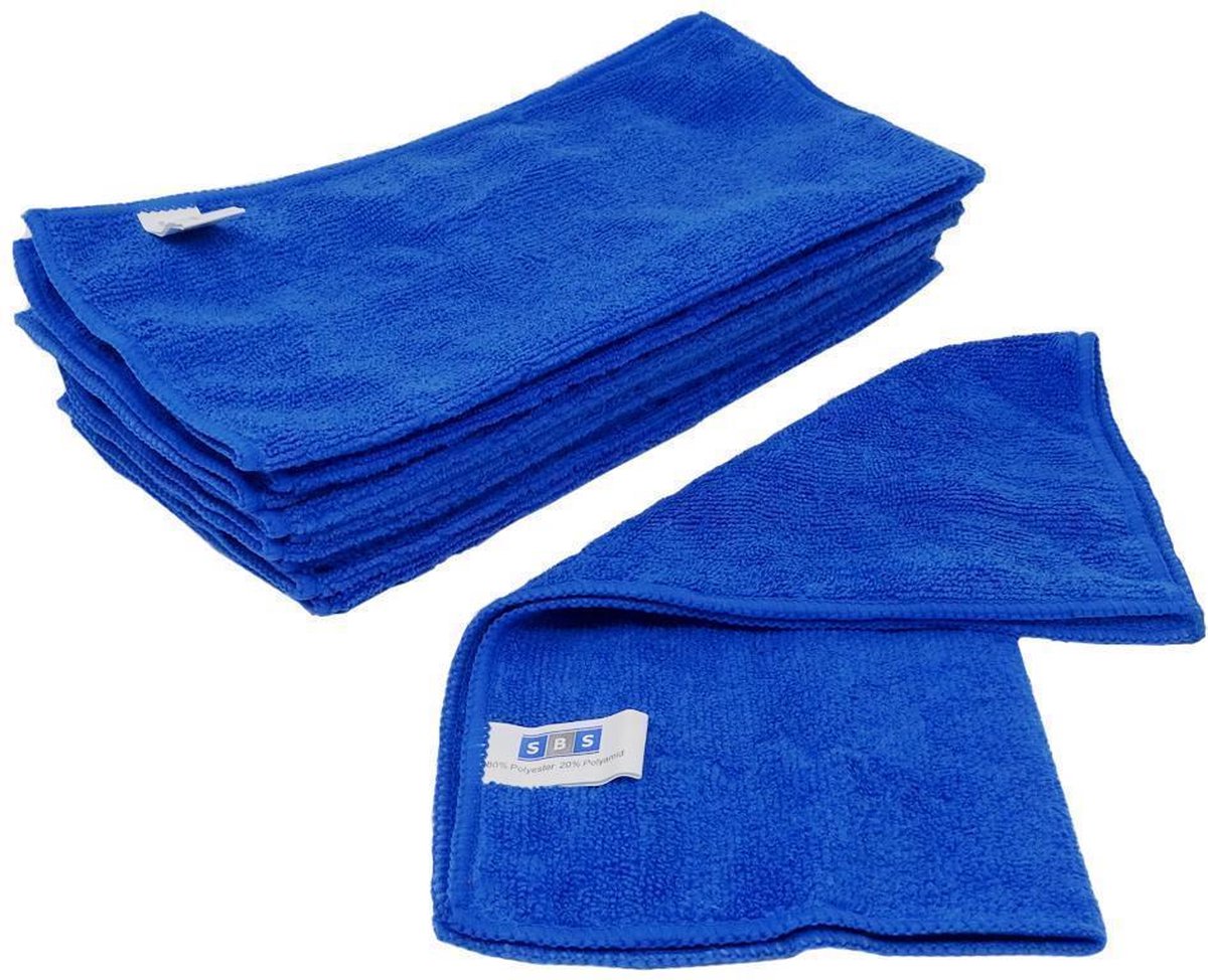 SBS soft microvezeldoeken 40 x 40 cm / 1 stuk / Blauw