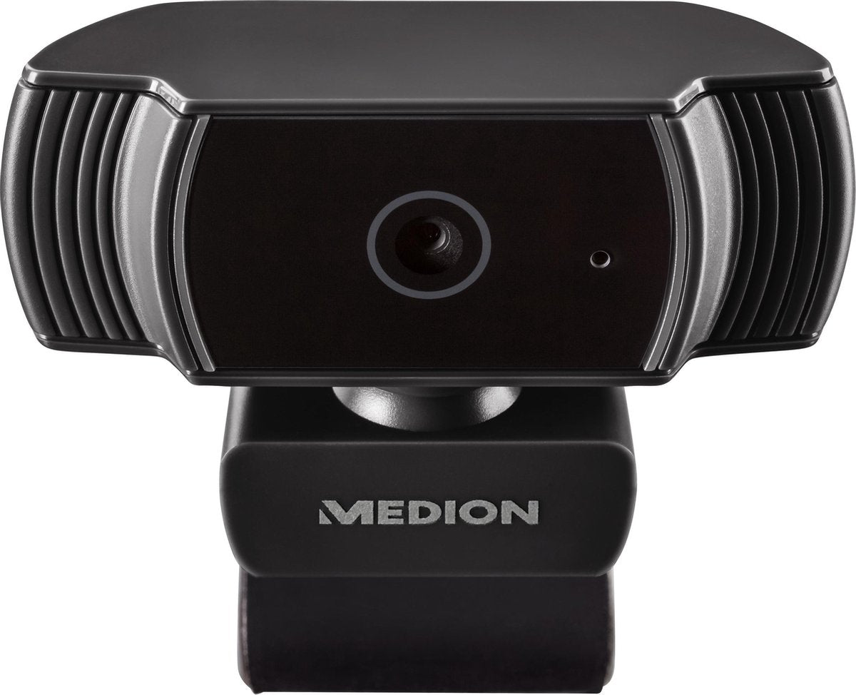 MEDION LIFE P86366 webcam | FHD videoresolutie met 30 fps | Microfoon | Fotomodus | Autofocus inclusief belichtingsregeling | Flexibel verstelbaar | Plug & Play