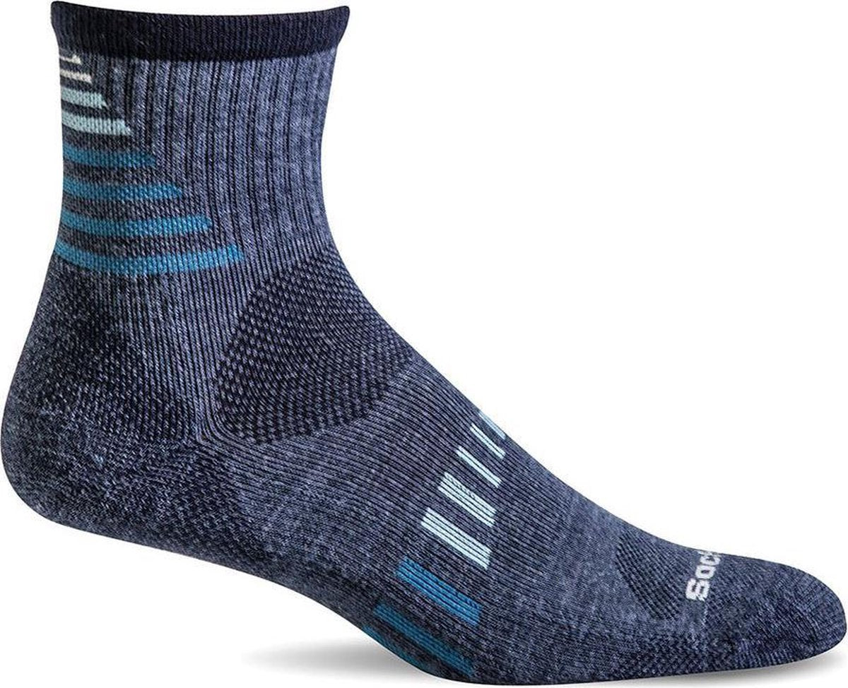 Sockwell Ascend II Quarter Heren Wandelsokken Klasse 1 Denim Maat 39-43