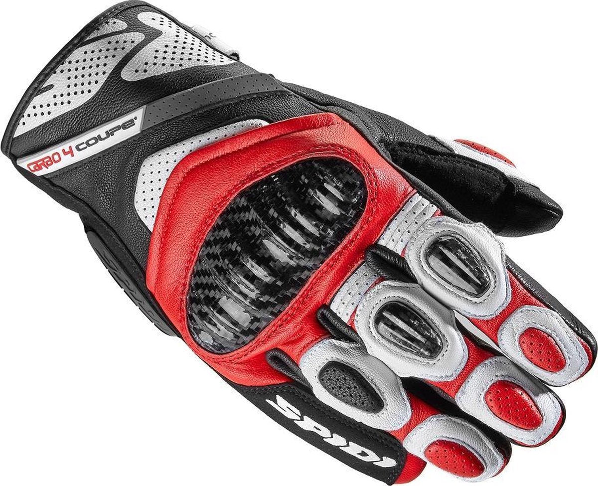 Spidi Carbo 4 Coupe Red Motorcycle Gloves M