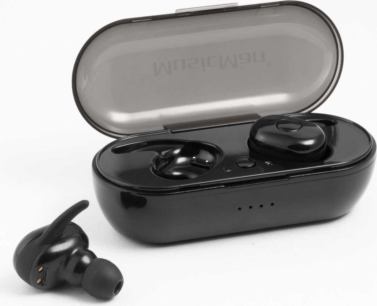 Technaxx Musicman BT-X49 True Wireless In Ear oordopjes Zwart