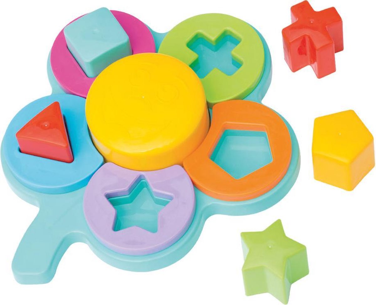 Bloem Vormenstoof - Vormenspel - Blokken - baby speegoed - 12 maanden - Vormenpuzzel