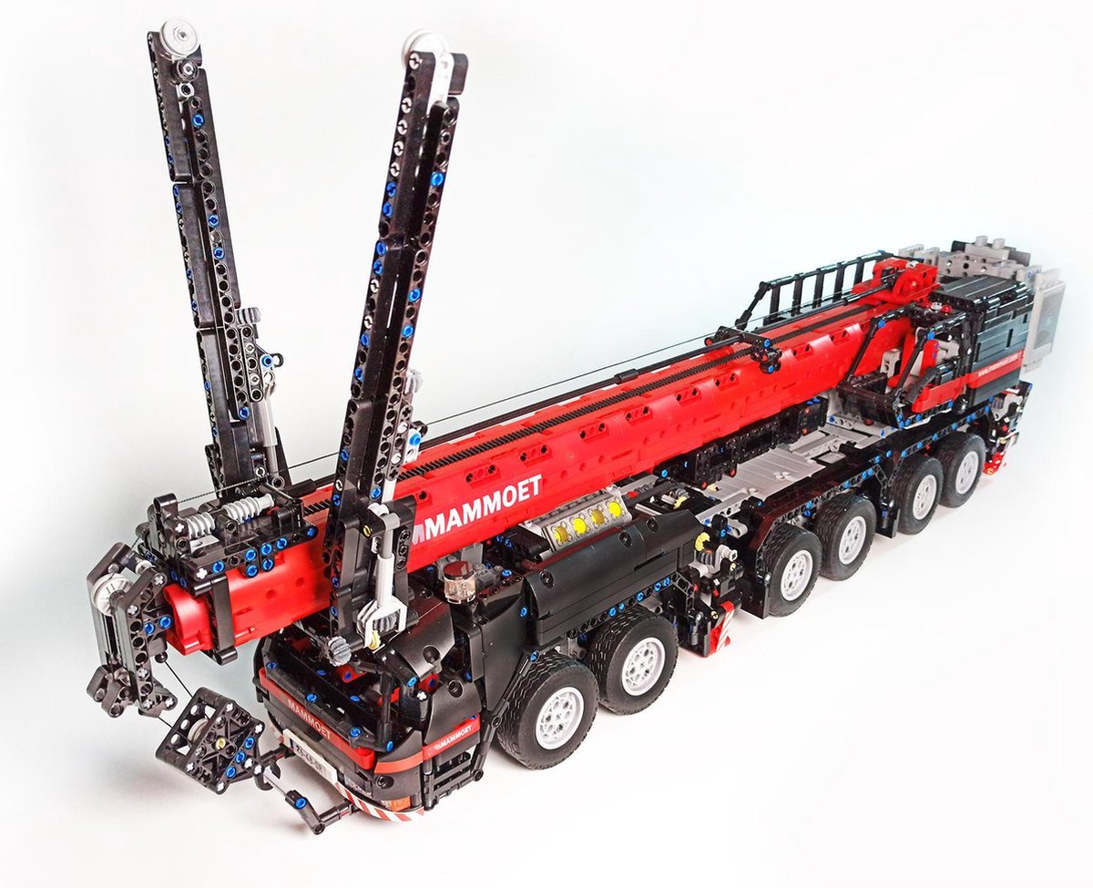 Grove GMK 6400 Telekraan - Hijskraan - Truck - Technisch Bouwpakket van Toy Brick Lighting 4300+ Bouwstenen - Radiografisch - Geen Liebherr LTM