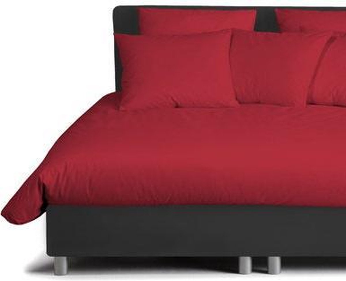 Dekbedovertrekset katoen 240 x 200/220 (24) red uni Damai