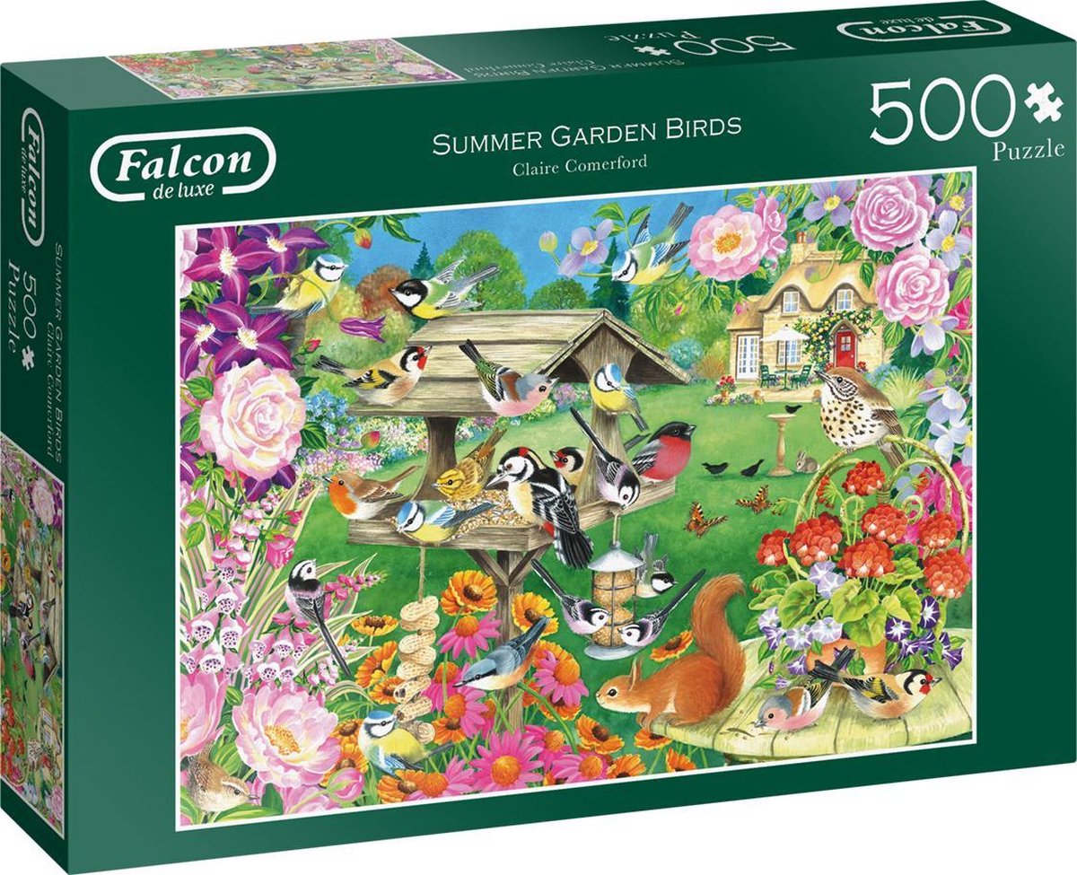 Falcon puzzel Summer Garden Birds - Legpuzzel - 500 stukjes