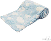Soft Touch Deken Cloud Embossed 70 X 100 Cm Fleece Blauw