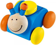 Selecta Speelgoedkever Rollina Junior 3 X 1 Cm Hout Blauw/geel
