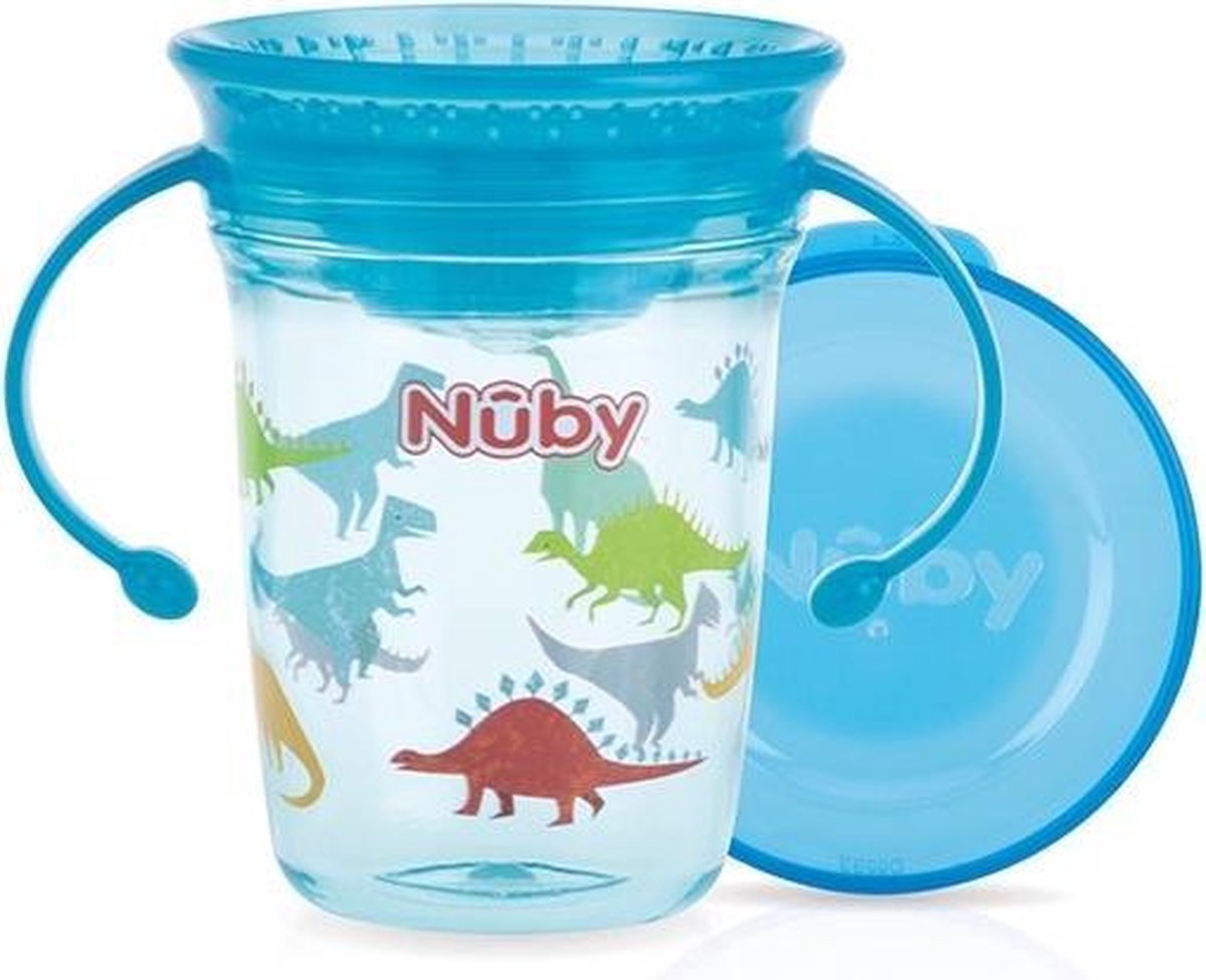 Nuby Wonder Cup Met Handvatten In Tritan 240ml Aqua 6m+