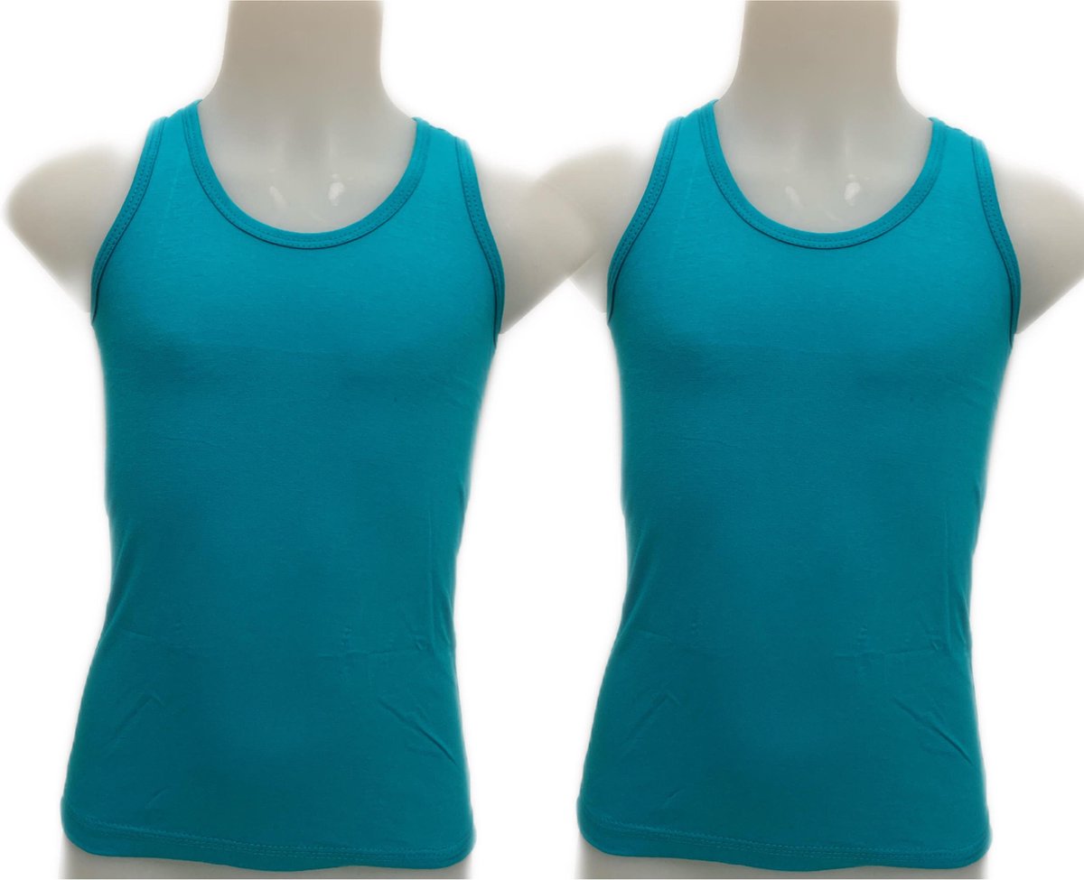Embrator 2-stuks jongens Hemd turquoise maat 164
