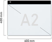 A2 Lightpad / LED licht Lichtbak / Tekentafel / Lichttafel / Lichtbox / Lightbox met 3 DIMBARE lichtstanden