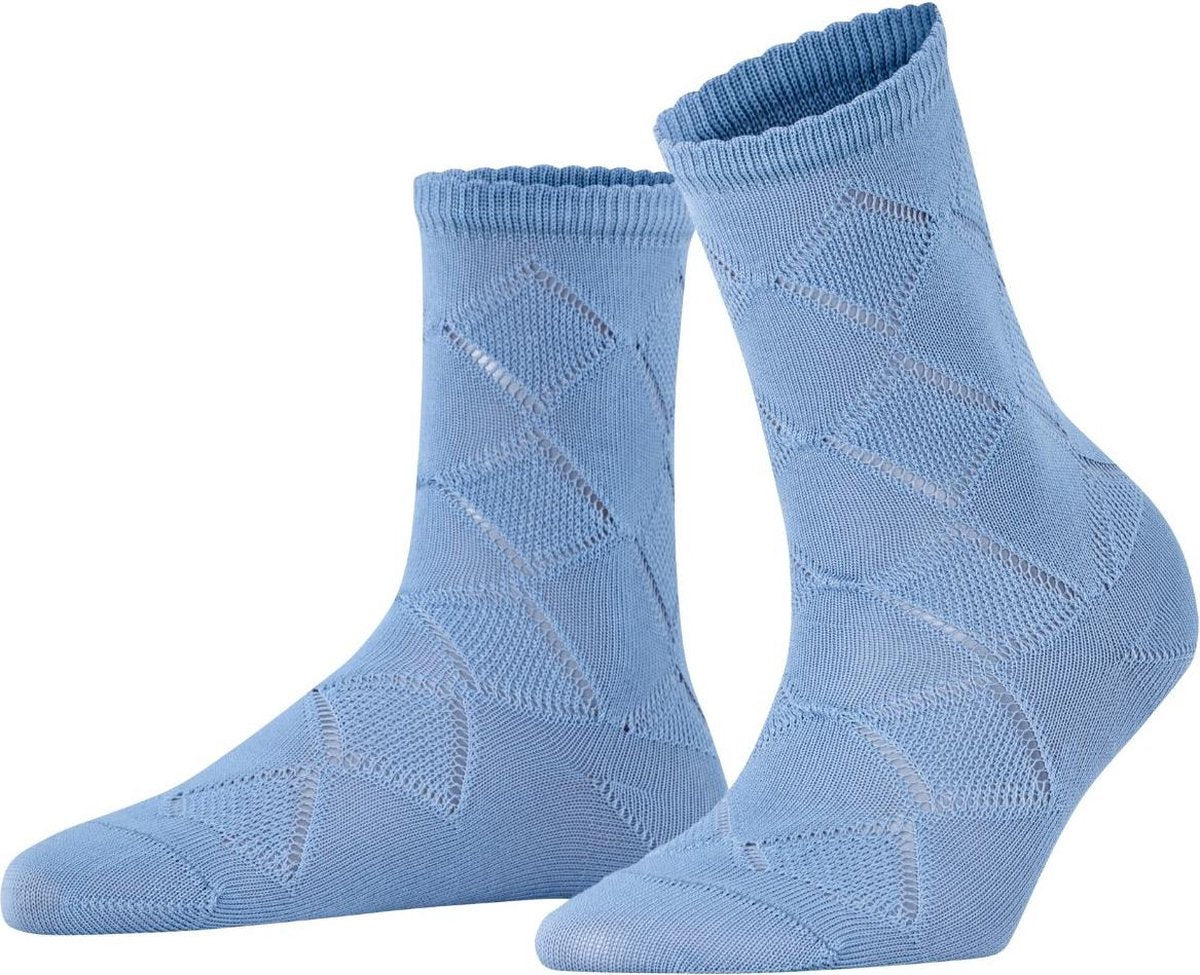 FALKE Argyle Corrosion Sokje Dames  46407 - Meerkleurig 6534 sky blue Dames - 35-38