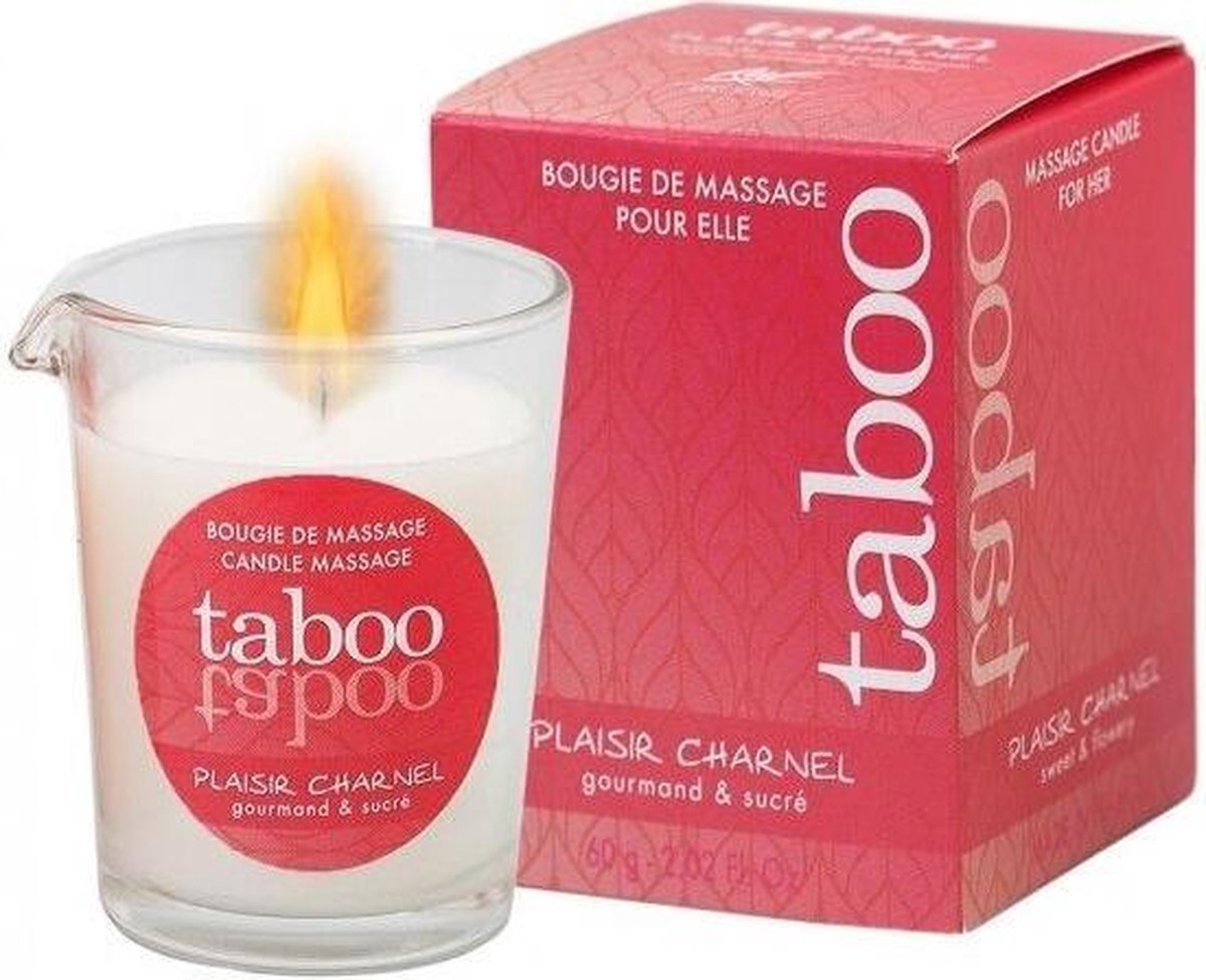 TABOO CANDLE MASSAGE WOMAN PLAISIR CHARNEL SMELL CACACO FLOWER