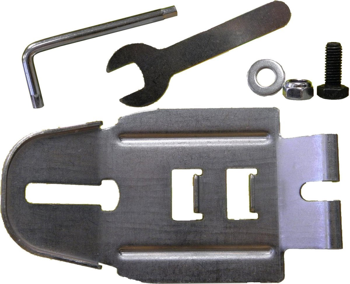 Polisport Metallic plate+screws for frame version ( set used under the seat to connect the seat shell to the metallic tube) Chrome