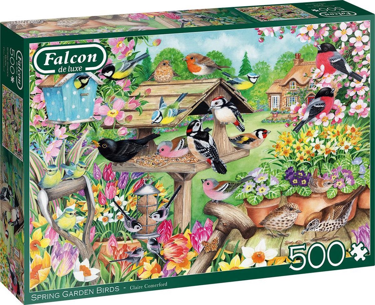 Falcon puzzel Spring Garden Birds - Legpuzzel - 500 stukjes