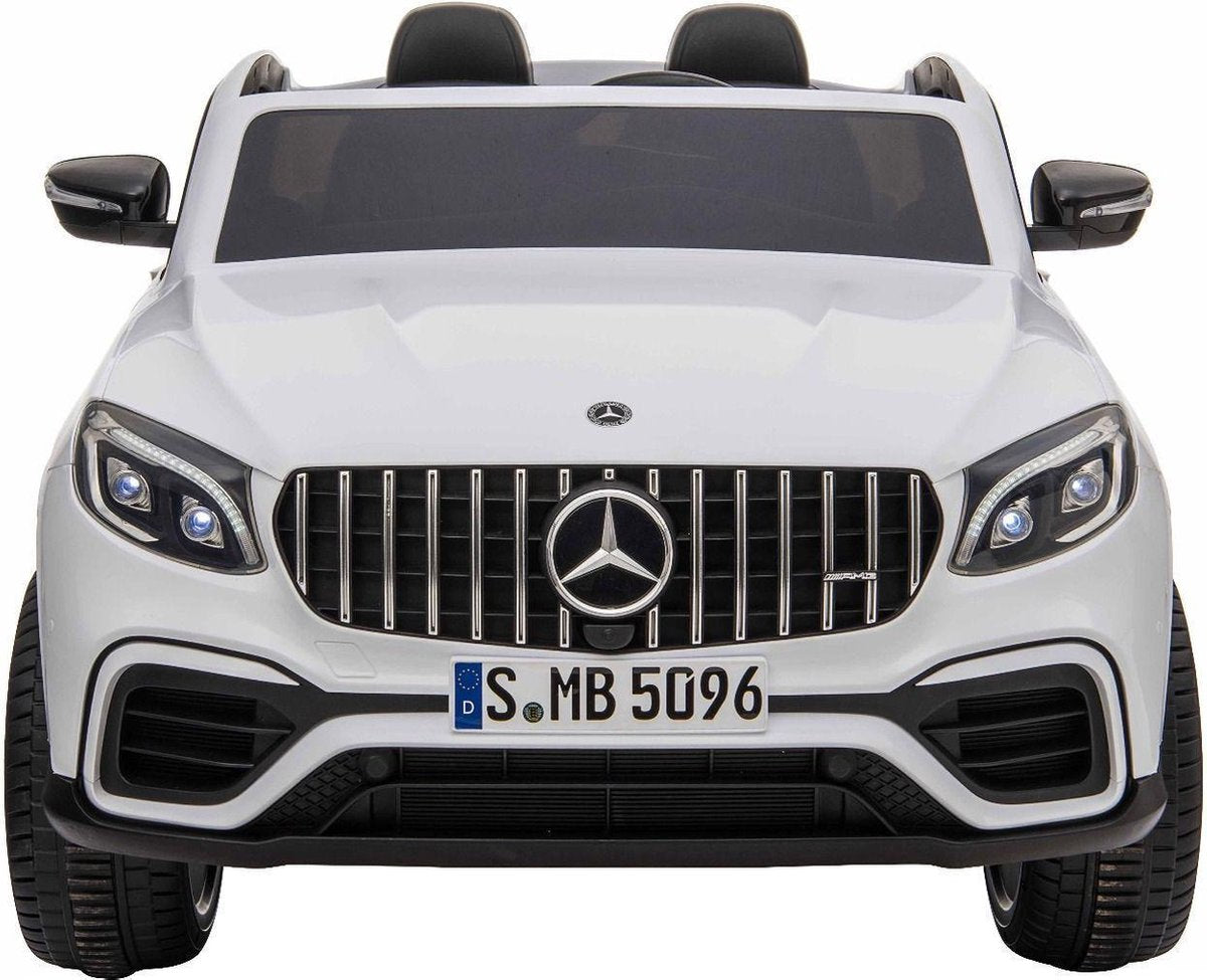 Elektrische Kinderauto Mercedes Benz GLC 63 S Wit 2 Persoons 12V Met Afstandsbediening FULL OPTIONS