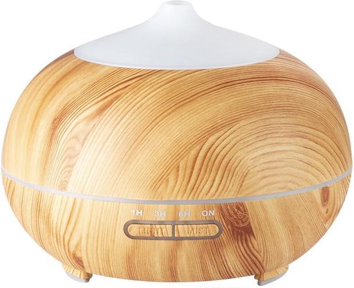 ACTIVE Aroma Diffuser Luchtbevochtiger Spa 06 Licht Hout 400ml + Timer