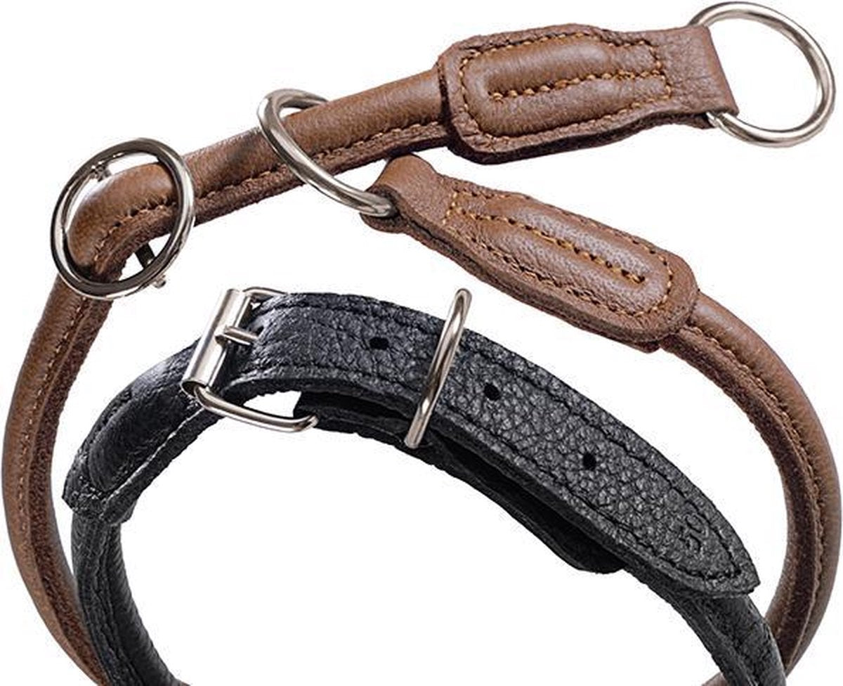Nobby - hond - halsband - eland leer - bruin - 37 t/m 42 cm - 1