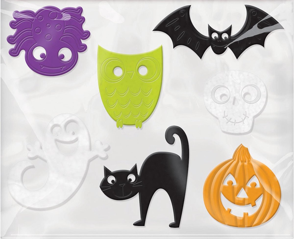 AMSCAN - 7 Halloween raamdecoraties - Decoratie > Muur-