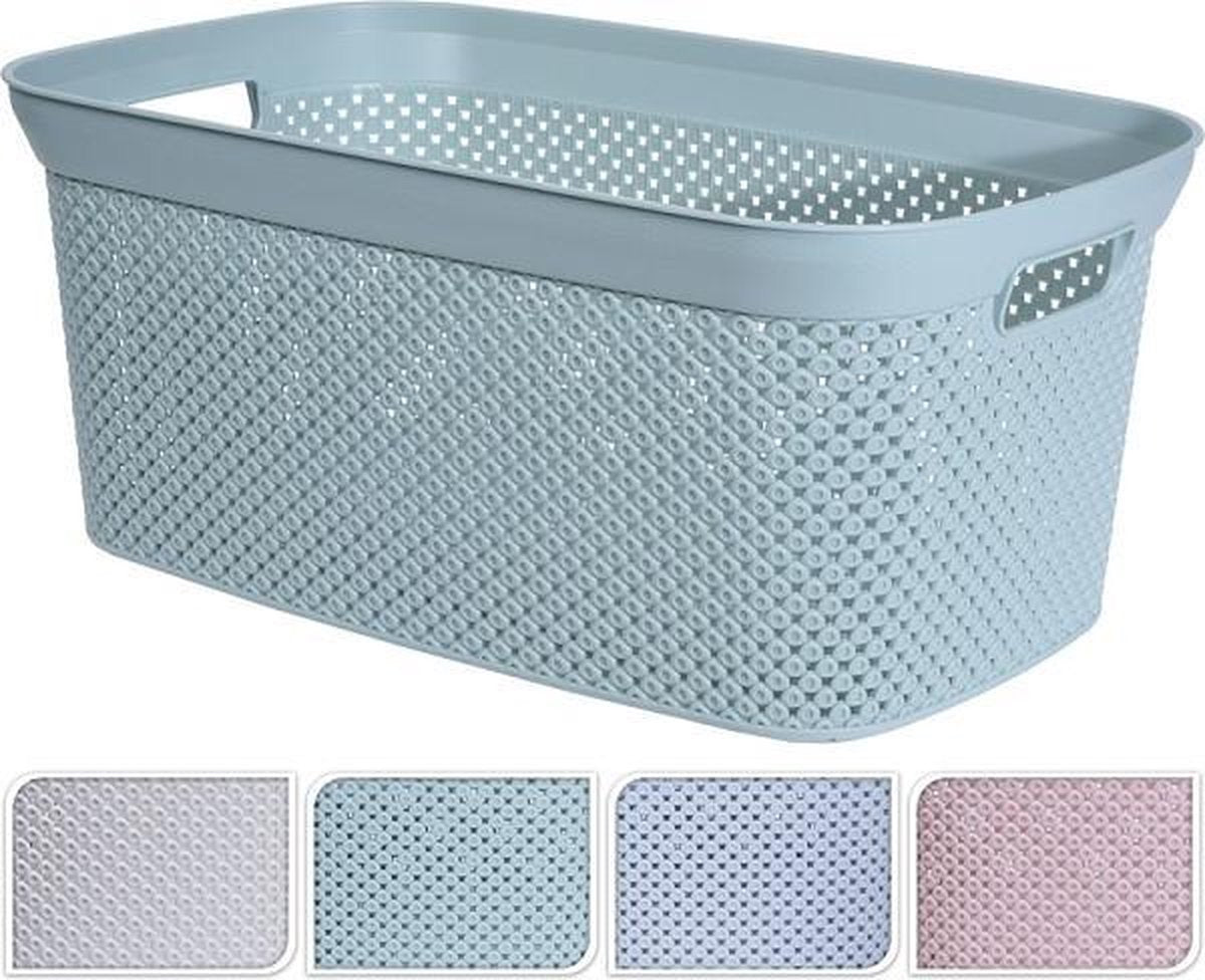 Wasmand/ wasmanden/ wasgoedmanden 35L Groen  54 x 34 x 23 cm