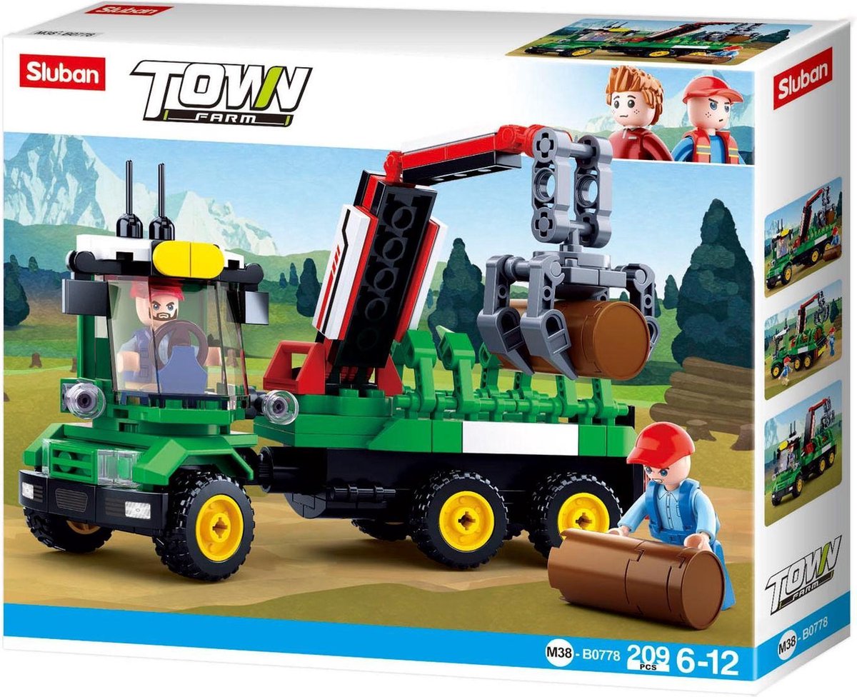 Sluban Boomstammentransport Town Junior 33 Cm 209-delig