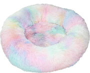 BEESSIES® donut hondenmand/hondenkussen 100 cm - pastel regenboog - huisdierbed  hondenbed - hond kussen mand