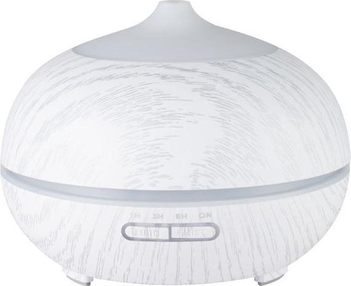 ACTIVE Aroma Diffuser Luchtbevochtiger Spa 06 Wit Hout 400ml + Timer