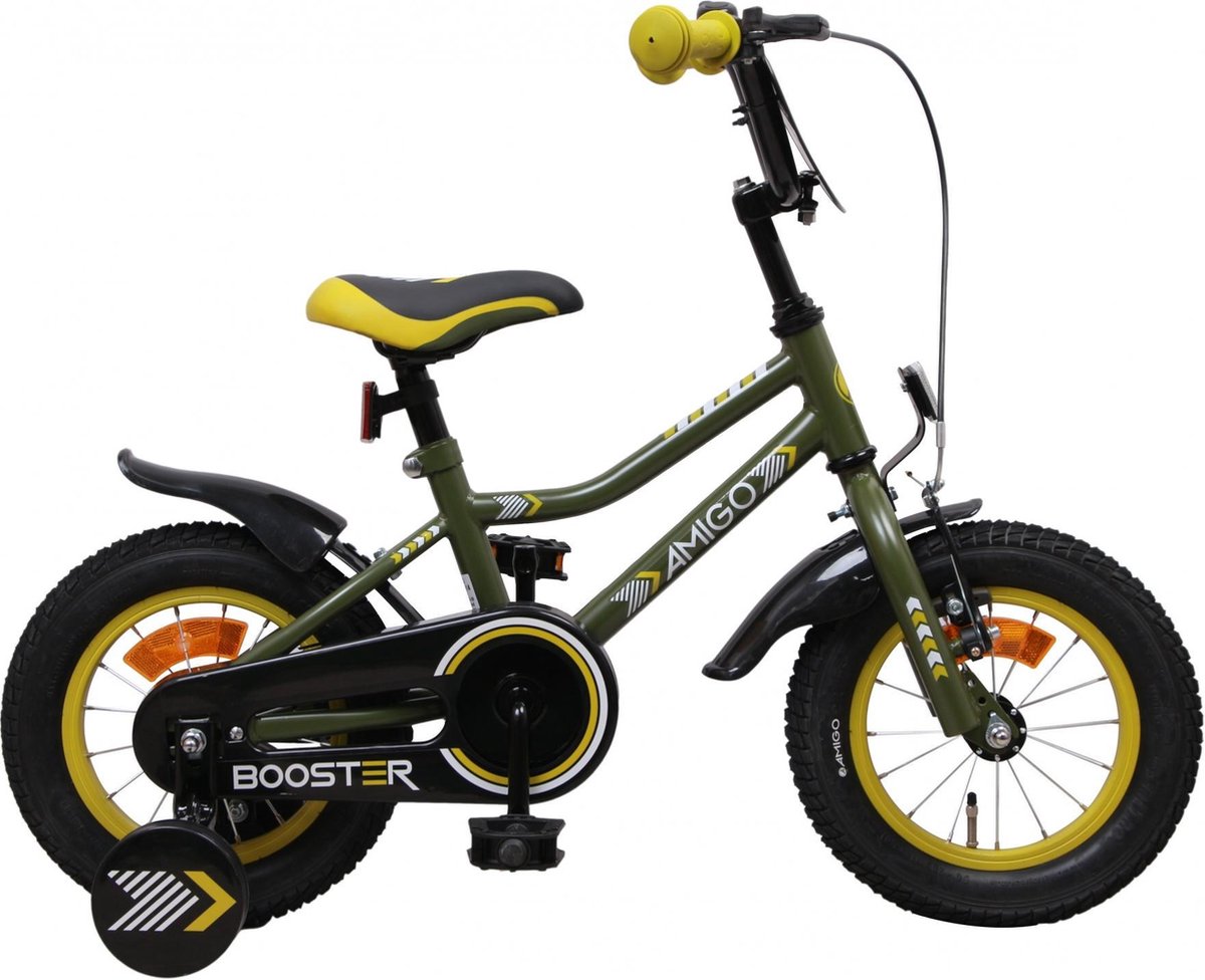 AMIGO Booster - Kinderfiets 12 inch - Jongens - Groen