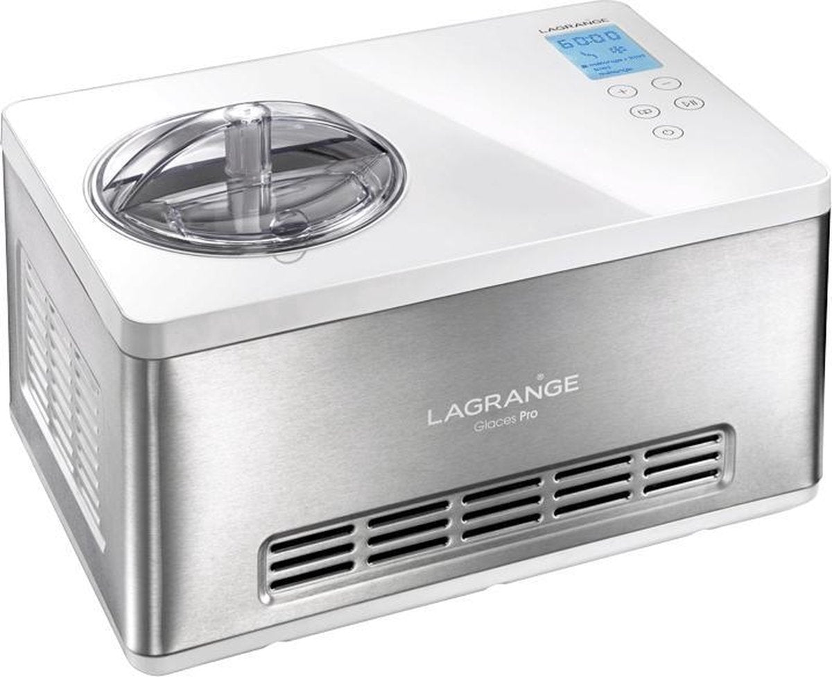 LAGRANGE Glaces Pro Compressie-ijsmachine 180W 2l Roestvrijstaal