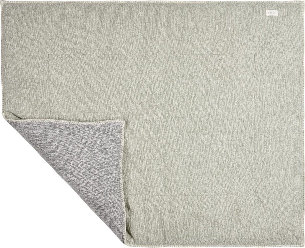 Koeka Boxkleed Vigo - shadow green/sparkle grey 80x100cm