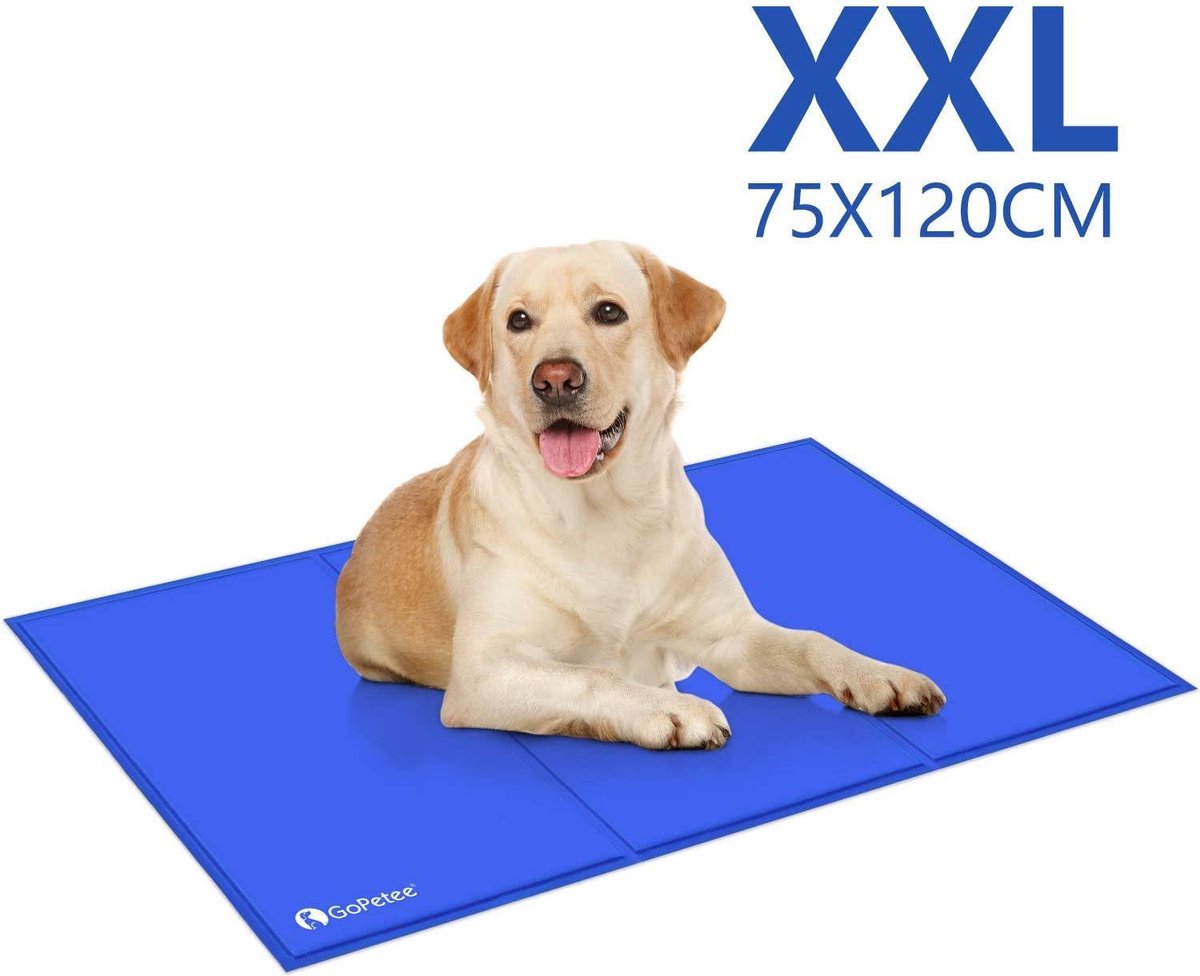 Rexa® Koelmat voor hond - Koelmat voor uw huisdier 75x120cm - Afkoeling in de zomerhitte - Voor in de auto