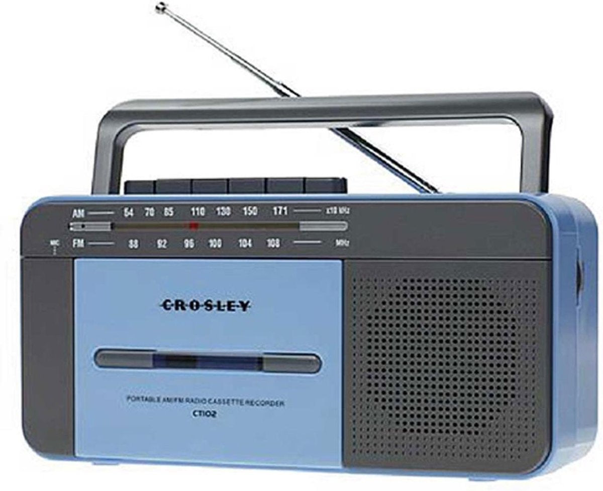 Crosley Draagbare Cassette Player - Blauw/Grijs
