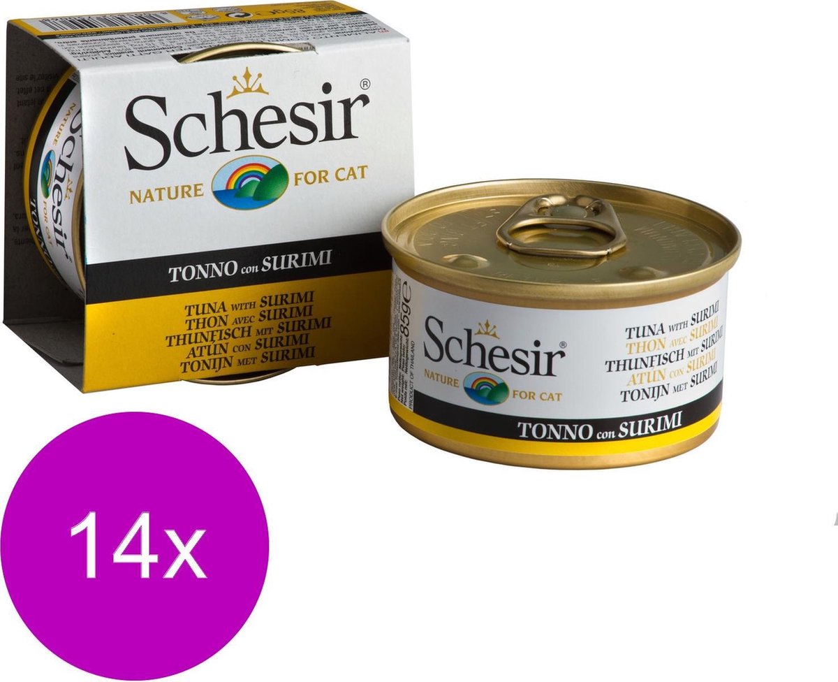 Schesir adult tonijn en surimi - 14 st à 85 gr
