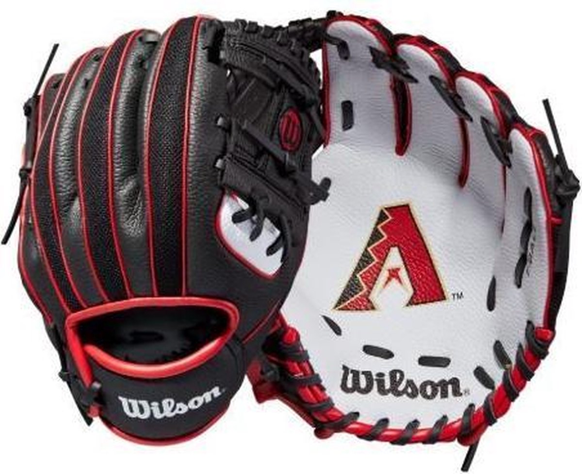 Wilson WTA02RB16 Jeugd Honkbalhanschoen 10 Inch MLB Team Diamondbacks - Linkshandig vangen