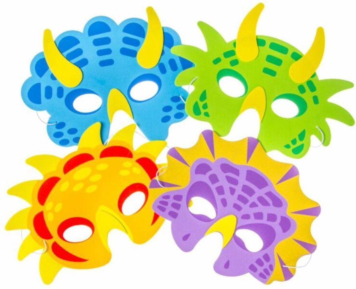10 stuks foam maskers dinosarussen