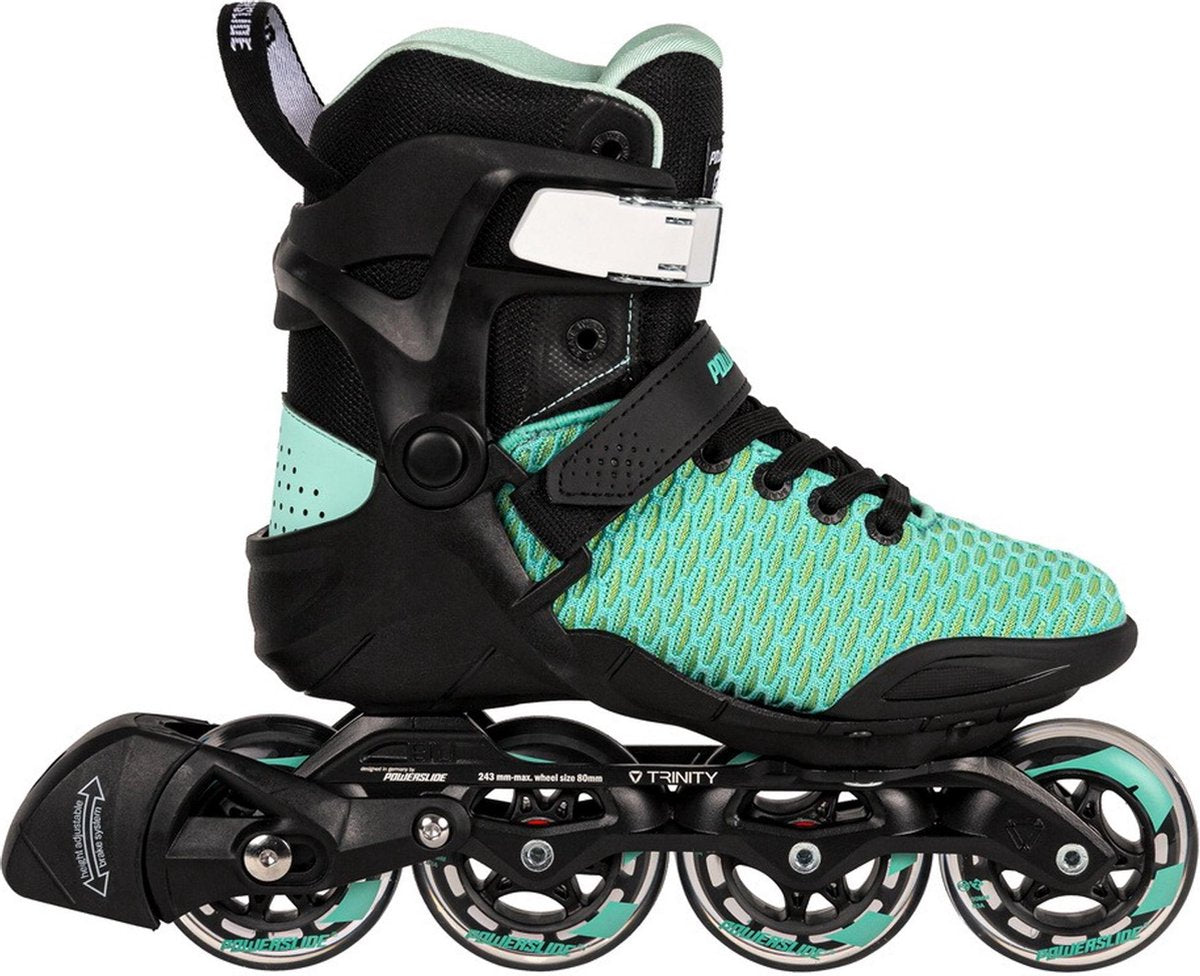 Powerslide Inlineskates - Maat 36 - Vrouwen - licht blauw - zwart