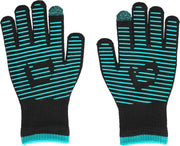 Brabo - BC7013 Wintergloves Swipe Bk/Cy (per 10) - Black/Cyan - Unisex - Maat Junior