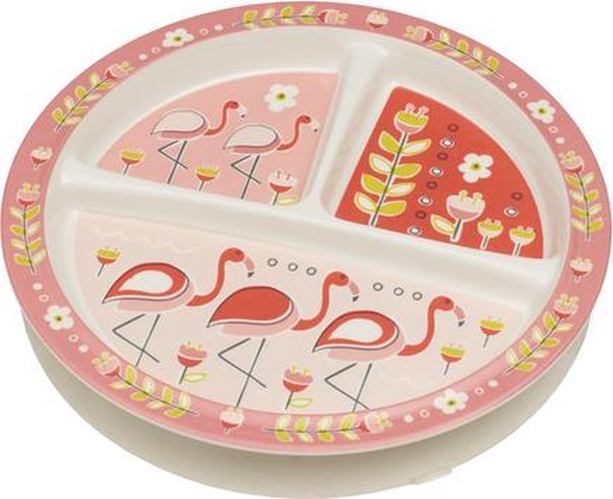 Sugar booger bord met 3 vakken Flamingo