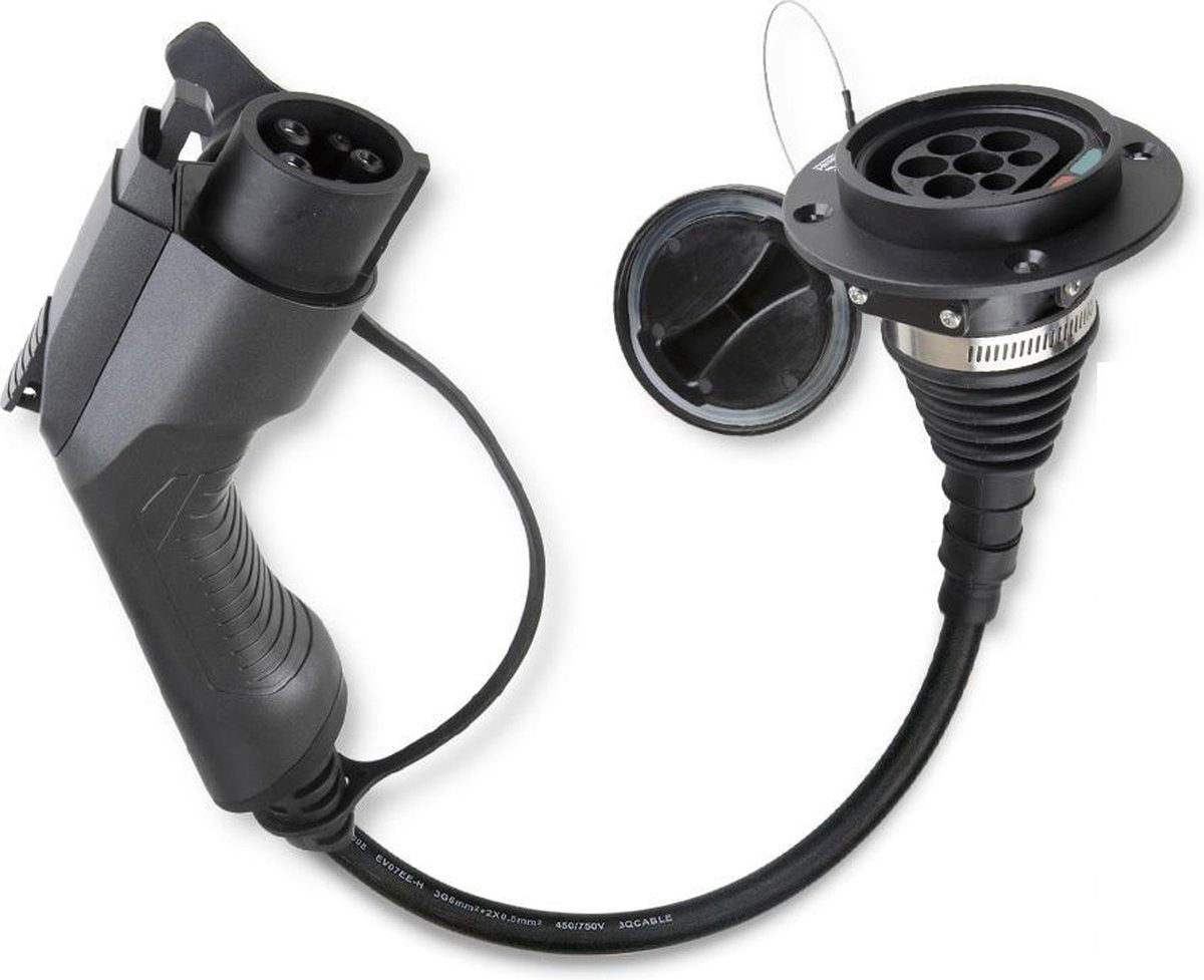 Type 2 naar Type 1 adapter | 32A | 1 Fase