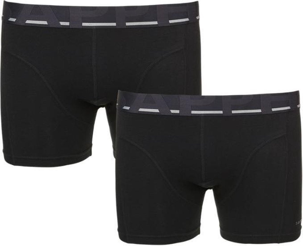 Sapph Men 2pack - Basic cotton Heren Onderbroek - Zwart - Maat M