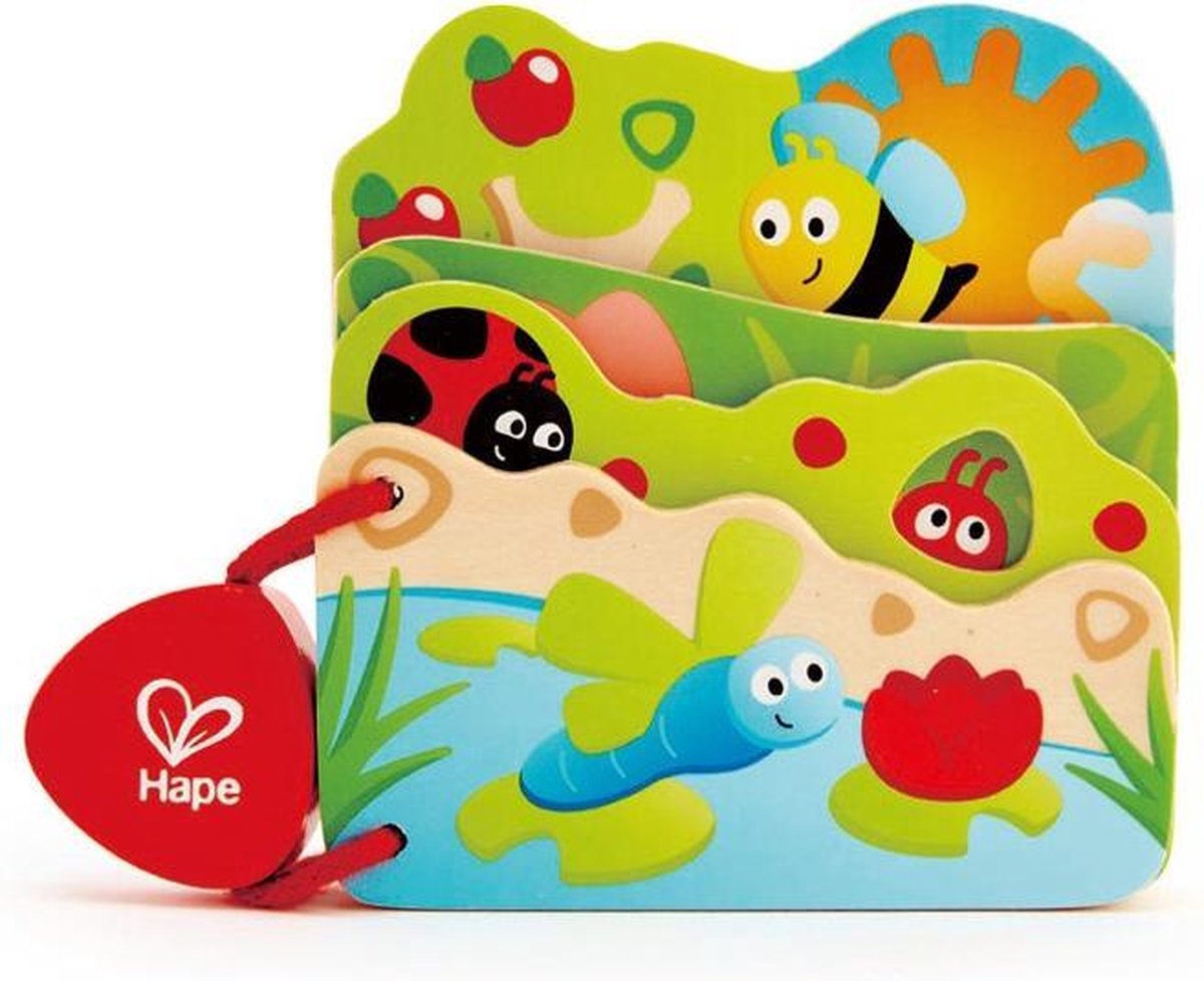 Hape Houten Babyboekje Insecten 16 X 12