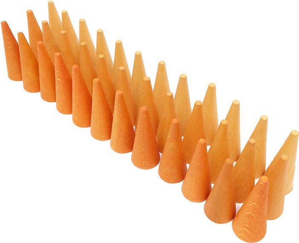 Grapat Houten Speelgoed Mandala Oranje Kegel