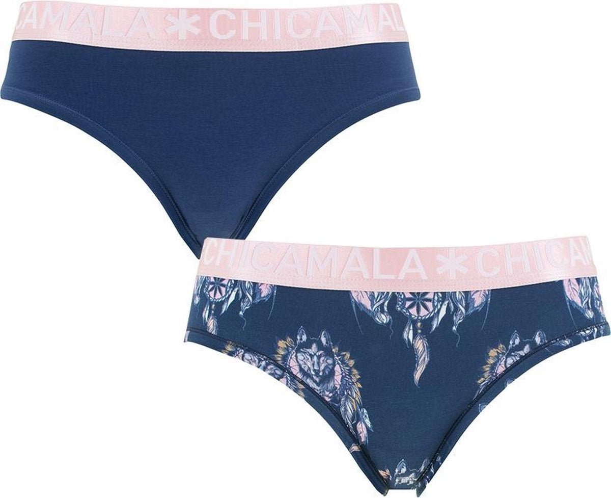 Chicamala dames 2P shorts huski blauw - L