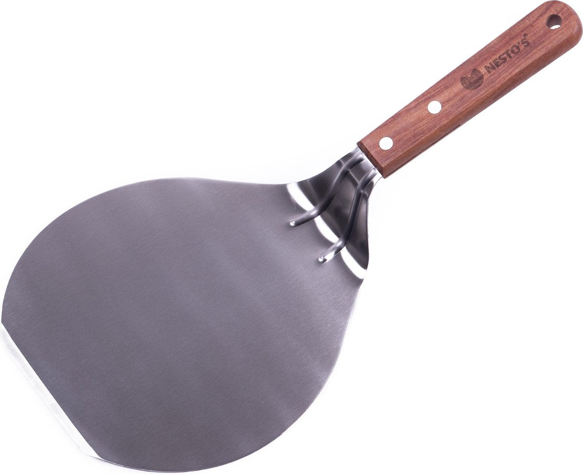 Nesto's - Pizzaschep - pizzaspatel - pizza - schep - spatel - bbq - oven - RVS - Ø16.5 cm