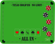 T'nB ACSOPOKER01 | Muismat | Ultradun 3mm | Poker Motief | Groen
