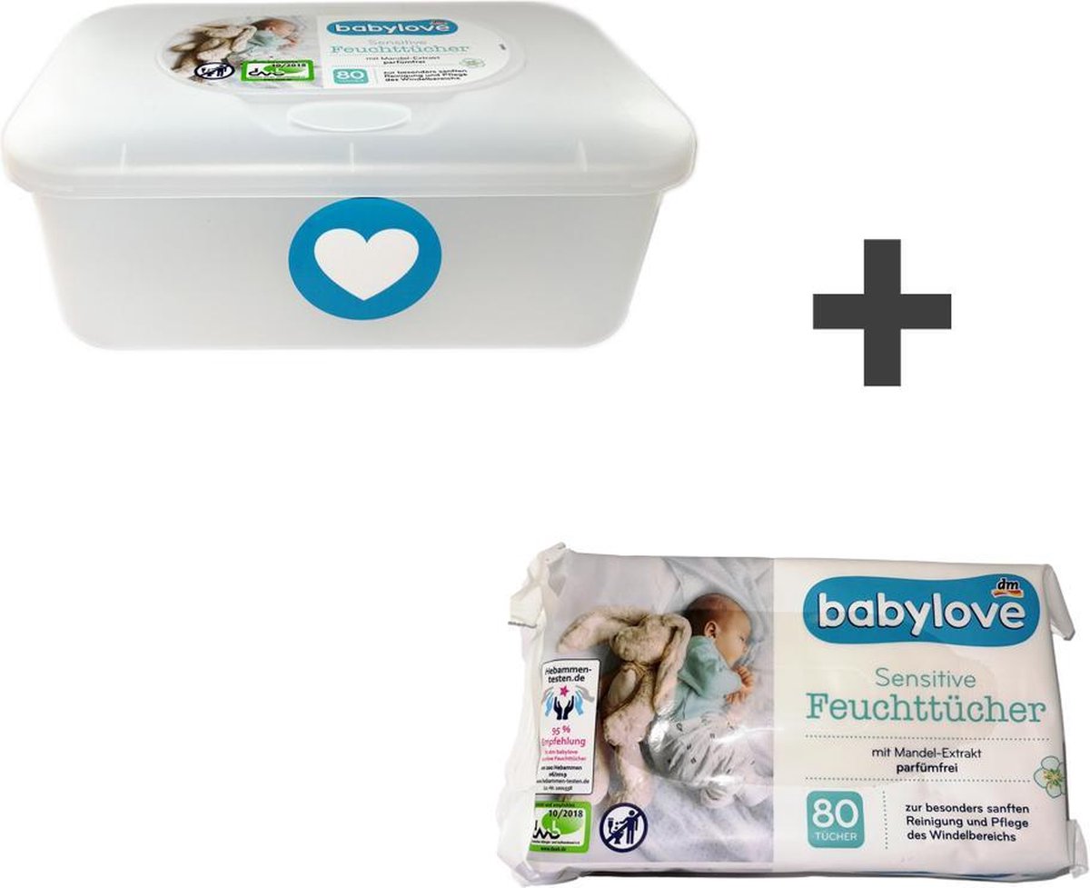 Babylove Billendoekjesdoos - voor 52 tot 80 doekjes - 1 stuks - Vochtige billendoekjes doos