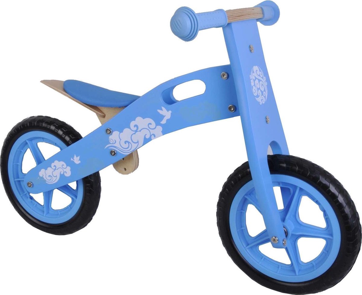 Yipeeh Houten Loopfiets - Jongens en Meisjes - 12 inch - Blauw