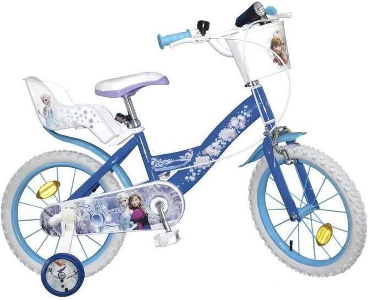 DE KONINGIN VAN SNEEUW Kind meisjesfiets - 16 - 5/8 jaar - Blauw