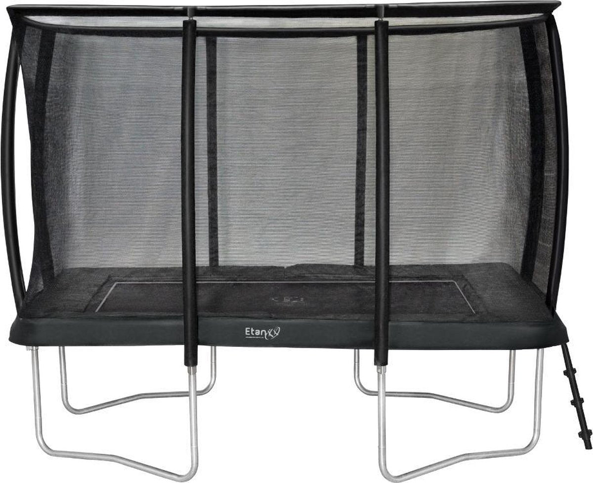 Etan Premium Gold Combi Deluxe Trampoline set - 281 x 201 cm - incl. Deluxe Veiligheidsnet - UV-bestendig Randkussen - Grijs - Rechthoekig