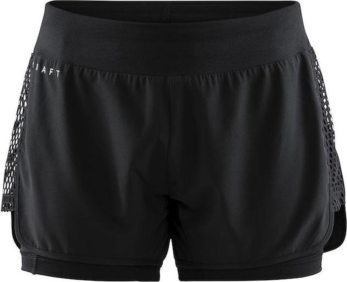 Craft - Charge 2-in-1 Shorts W - hardloop short - Zwart - XS